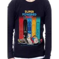 DC League of Super-Pets Unisex Boys Girls Comic Krypto Ace Sleep Pajama Set Black