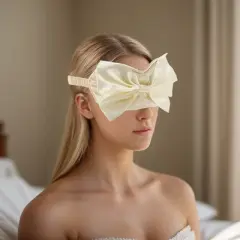 Unique Bargains Breathable Elastic Bow Sleep Mask 1 Pc