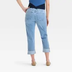 Over Belly Cropped Vintage High-Rise Straight Maternity Pants - Isabel Maternity by Ingrid & Isabel&trade;