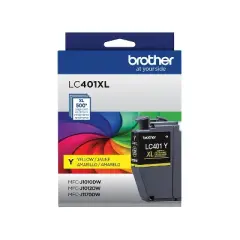 Brother LC401 Yellow High Yield Ink Cartridge Prints Up to 500 Pages (LC401XLYS)