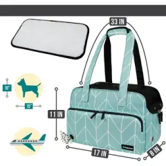 PetAmi Small Dog Purse Carrier, Soft Portable Pet Puppy Cat Travel Handbag Tote, Airline Approved Breathable Pockets Fleece Bed