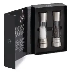 Cole & Mason 7" Stainless Steel Salt and Pepper Mill Gift Set: Pepper Grinder, Lifetime Warranty, 2-Piece Set
