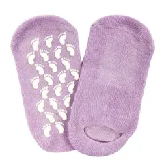Wrapables Women Ankle Length Non-Skid Gripper Socks (Set of 3), Lavender, Hot Pink, Mint