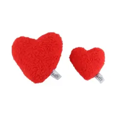 Plush Red Heart Valentine's Day Dog Toy