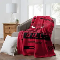 NBA Chicago Bulls Digitized 60 x 80 Raschel Throw Blanket