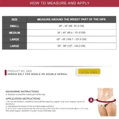 OTC Medical Hernia Belt for Single or Double Hernia, Non Abrasive Truss for Inguinal or Scrotal Hernia Support