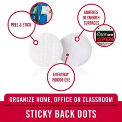 VELCRO 5/8" 15ct Sticky Back&nbsp;Dots Mounting Adhesive for Classroom and Office Organization White