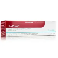 FlexPress4 Elastic 4 Layer Compression Bandage System Brown NonSterile Multiple Sizes 1 Ct