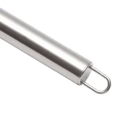 Unique Bargains 12" 6-Wire Whisk Hand Wash Stainless Steel Silicone Red Silver Tone