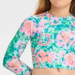 Girls' 'Poolside Remix' Tie-Dye Rash Guard Set - Cat & Jack&trade;