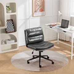 PAGED Swivel Office Chair Height Adjustable Gaming Chair with Criss-Cross Legs & Cushioned Seat for Living Room, Home Office