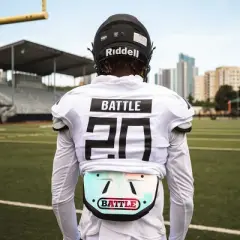 Battle Sports Iridescent Chrome Football Back Plate