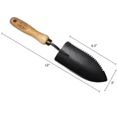DeWit Welldone Serrated Trowel &ndash; Heavy-Duty Multi-Use Garden Tool, 13&rdquo;L