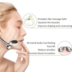 Attop Gua Sha Facial Tools and Face Roller Set, Facial Massage Tool for Women&rsquo;s Cooling Stainless Steel Face Sculpting Eyes Roller Guasha