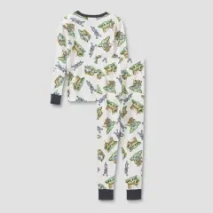 Boys' Star Wars: The Mandalorian 4pc Snug Fit Long Sleeve Pajama Set - Green