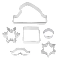 R&M International Santa Centerpiece 6 Piece Cookie Cutter Set