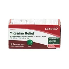 LEADER  MIGRAINE RELIEF GELTABS 80 CT