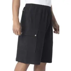 KS Island by KingSize Men's Big & Tall Full Elastic Waist Gauze Cargo Shorts