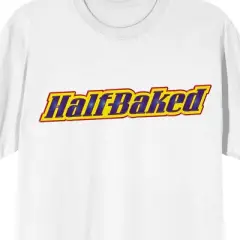 Half-Baked Colored Logo Crew Neck Short Sleeve Women's White T-shirt