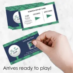 Big Dot of Happiness Par-Tee Time - Golf - Birthday or Retirement Party Game Scratch Off Cards - 22 Count
