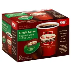Tim Horton Coffee Single Serve Decaf 100% Arabica  - Pack of 6 - 4.44 oz
