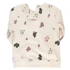 RuffleButts Playful Primrose Crew Neck Sweatshirt