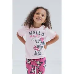 Disney Minnie Mouse Floral Baby Girls Peplum T-Shirt and Leggings Outfit Set Infant
