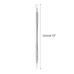 Unique Bargains Dual-Ended Pimple Extractor 4.72" Silver Tone 1 Pc