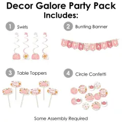 Big Dot of Happiness Girl Little Pumpkin - Fall Birthday Party or Baby Shower Supplies Decoration Kit - Decor Galore Party Pack - 51 Pieces