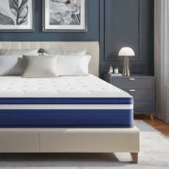 Swedrea Hybrid Mattress Breathable Medium Cooling Memory Foam Bed-in-a-Box White