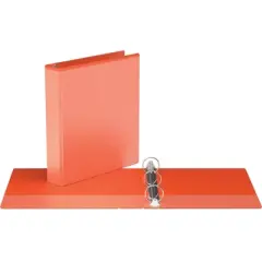 1.5" Premium Round Ring Binder 6pk Customizable View Orange - Easyview