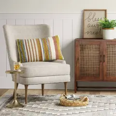 Lasker Patina Brass Drink Table Brass - Threshold&trade;