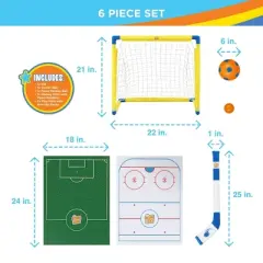 Rising Stars My First Soccer Goal 2 in 1 Soccer Set and Hockey Combo - Soccer Net