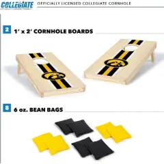NCAA Iowa Hawkeyes 1'x2' Wood Cornhole Set