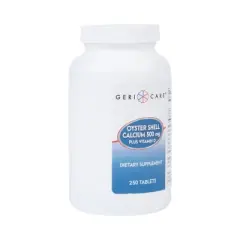 Geri-Care Calcium Tablet 200 IU - 500 mg 742-25-GCP 1 Bottle,  250 per Bottle