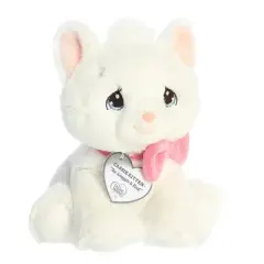 Aurora Small Cassie Kitten Precious Moments Inspirational Stuffed Animal White 6.5"