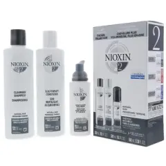Nioxin System 2 Trio: Cleanser Shampoo 10.1 oz , Scalp Therapy Conditioner 10.1 oz , Scalp & Hair Treatment 3.38 oz