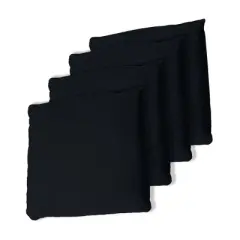 Regulation Sized Cornhole Bag Set- Durable Canvas Bags with Moisture Proof Plastic Lining for Kids and Adults by Toy Time (8 Pack, Black/Red)