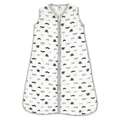 Hudson Baby Infant Boy Muslin Cotton Sleeveless Wearable Sleeping Bag, Sack, Blanket, Perfect Gentlemen