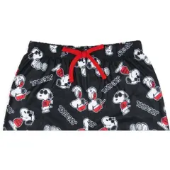 Peanuts Boys' Joe Cool Snoopy Character Tossed Print Sleep Pajama Pants Black