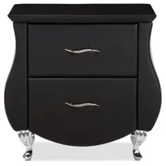 Erin Modern And Contemporary Faux Leather Upholstered Nightstand - Baxton Studio
