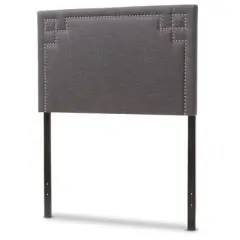 Geneva Modern And Contemporary Fabric Upholstered Headboard - Twin - Baxton Studio