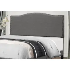Kiley Upholstered Headboard King Stone Fabric Metal Headboard Frame Not Included - Hillsdale Furniture