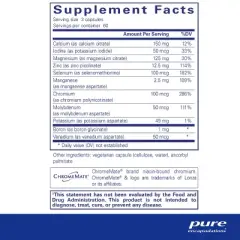 Pure Encapsulations Mineral 650 Without Copper & Iron - Hypoallergenic Combination of Balanced Chelated-Minerals - 180 Capsules