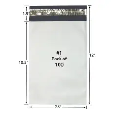 UOFFICE White  Poly Mailers Bags 7.5x10.5"