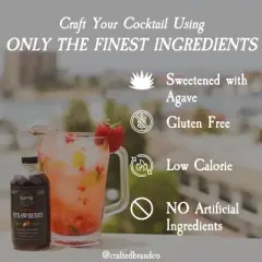 Crafted Cocktails: Strawberry Shrubs: 2 Pack: Use as cocktail enhancer, soda flavoring, or culinary ingredient