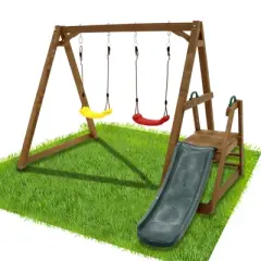 Dexmalle Wood Swing Set for Backyard