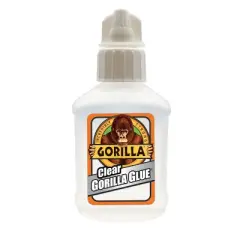 Gorilla Glue Clear -1.75oz: Super Glue for Wood, Glass, Metal, Stone & Ceramics, Dries Clear, 1.313" Length, 3.375" Width