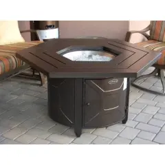 Hexagon Fire Pit Hammered Bronze - AZ Patio Heaters