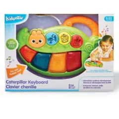 Kidoozie Caterpillar Keyboard, Lights up and Plays Music, Cute Caterpillar Shape, Enhances Memory Skills, For ages 6-24 months old